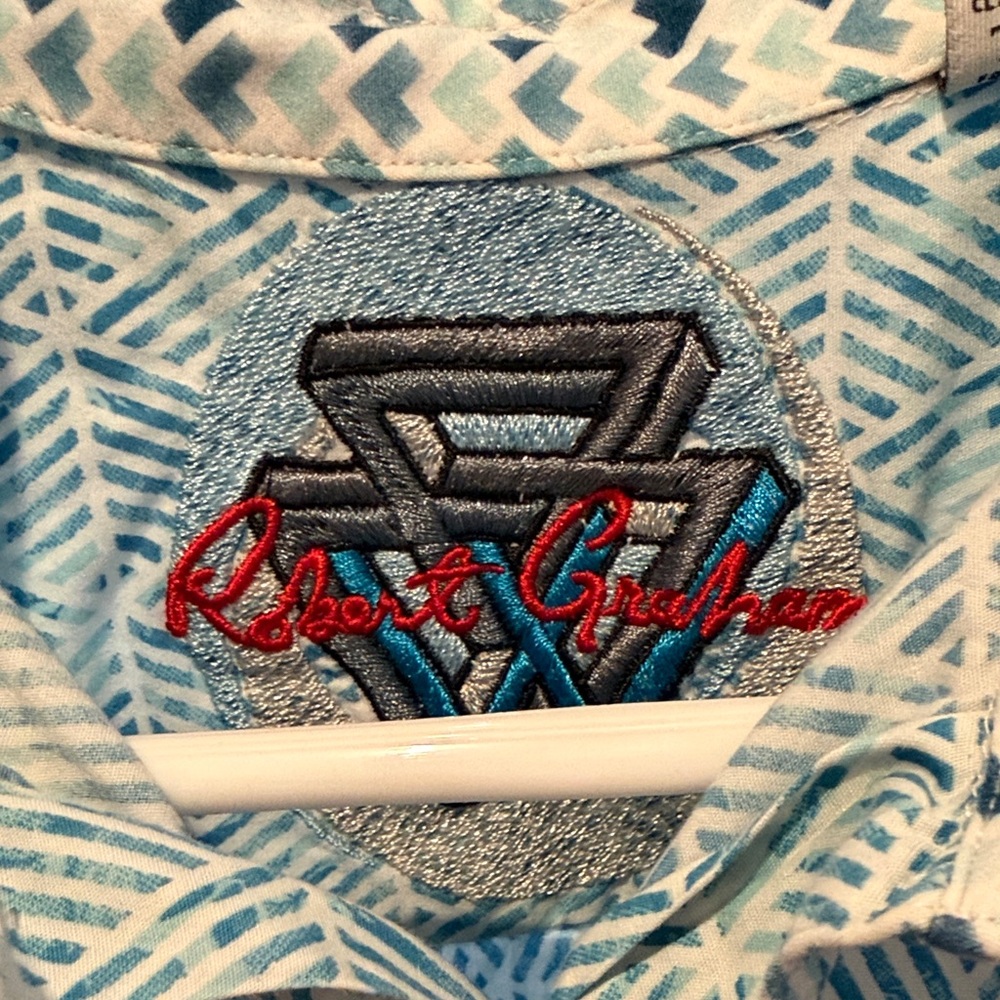Robert Graham Light Blue Geometric Shirt